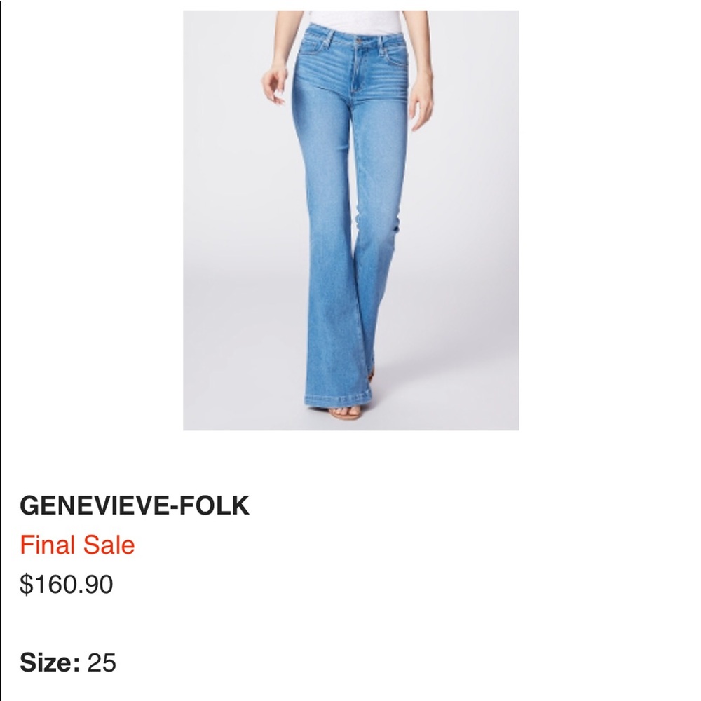 NWT PAIGE FLARE JEANS Size 25